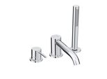 Kludi Bozz Mitigeur Monocommandé Pour Bain Et Douche, Montage Au Sol, Montage Sur Bord De Carrelage à Trois Trous, Saillie 220Mm, Chrome, 384480576, 384480576