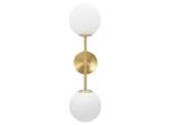 Mauro Ferretti Applique Glamy Doppia E14 15X21X55 Cm Bianco Oro