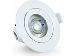 Faretto Da Incasso Led Cob 5 Watt | Rotondo | Orientabile | Bianco | IP20 Bianco Freddo (6500 K)