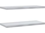 Vidaxl Mensole A Muro 2 Pezzi 75X30X3 Cm Argento Acciaio Inox