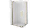 Mexen Velar Duo Cabina Doccia Scorrevole 90 X 80 Cm, Smerigliata, Oro - 871-090-080-32-50
