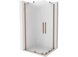 Mexen Velar Duo Cabina Doccia Scorrevole 100 X 90 Cm, Ghiacciata, Oro Rosa - 871-100-090-32-60
