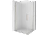 Mexen Velar Duo Cabina Doccia Scorrevole 100 X 90 Cm, Brina, Nichel Spazzolato - 871-100-090-32-97