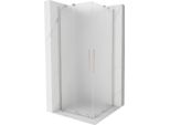 Mexen Velar Duo Cabina Doccia Scorrevole 100 X 100 Cm, Brina, Nichel Spazzolato - 871-100-100-32-97