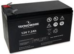 Tecnoware Batteria Di Potenza 12 V, 7,2 Ah, 6,3 Mm