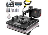 Pressa Termica 8 In 1 Per Stampa Transfer Tessile - Pressa Tessile Con Piastra - Pressa Per Stampa Tessile 38 X 38 Cm - 1000 W - Adatta Per