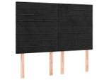 Vidaxl Testiere 4 Pezzi Nero 72X5X78/88 Cm In Velluto
