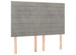 Vidaxl Testiere 4 Pz. Velluto Grigio Chiaro 72X5X78/88 Cm