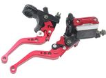Cnc Disco Freno Pompa 7/8 22 Mm Idraulico Regolabile Frizione Angolo Montaggio Off-Road Moto Modifica Generale Rosso