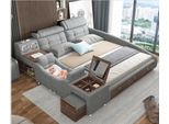 Letto In Pelle Letti Imbottiti Doppio Multifunzione 180X200 Struttura Letto In Pelle Design