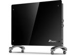 Tresko® Riscaldatore Elettrico Nero 2000W Convettore In Vetro Riscaldatore A Parete In Vetro Radiatore Bagno