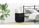 Maison Exclusive - Comodino Nero Effetto Rovere 39 X 34,5 X 50 Cm Materiale Ligneo