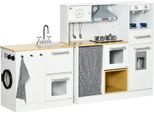 Cucina Da Gioco, Materiale Mdf, Funzioni Interattive, Design Compatto, Bianco