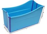 Vasca Da Bagno, Design Portatile, Capacità Di Carico 90 Kg, Blu