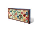 Biggdesign Bloom Backgammon Classico, Corpo In Mdf, Chiusura Magnetica, Superficie Antigraffio, Pedine Da 36 Mm, Dadi Da 9 Mm, TüRkiye