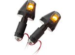 Terminali Universali Per Moto - Indicatori Di Direzione Hi-Power Led Knight Nero Colorato Omologati 1 Coppia