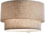 Lampada A Sospensione, Design Moderno, Installazione A Cavo, Beige, Diametro 40 Cm, Luce Calda