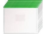 Inf A4 Pvc Buste Trasparenti Con Cerniera - Set Da 6 Per Organizzazione Documenti Verde