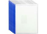 Inf A4 Pvc Buste Trasparenti Con Cerniera - Set Da 6 Per Organizzazione Documenti Blu