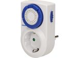 Presa Programmabile Orno OR-PRE-427(GS), 230V, 16A, 24 Ore, Bianco/Blu