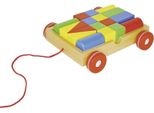 Goki 58558 Carrello Con 18 Blocchi Da Costruzione, Base, Colorato (1 Pezzo)