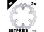 Set Di Dischi Freno Galfer 2X DF159W Wave® Rigido Anteriore 270X5Mm Per Kawasaki Gpz S R Gtr 500 - 1000 Ccm Anno 1983 - 2009