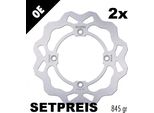 Set Di Dischi Freno Galfer 2X DF330W Wave® Rigido Anteriore 260X4.5Mm Per Suzuki An Burgman 650 Ccm Anno 2002