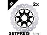 Set Disco Freno Galfer 2X DF314CW Wave® Flottante Anteriore 310X5Mm Per Suzuki Gsx Inazuma Rf Gsf Bandit N S 900 / 1200 Cc Anno Di Costruzione 1994 - 2005