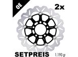 Set Di Dischi Freno Galfer 2X DF322CW Wave® Flottante Anteriore 300X5Mm Per Suzuki GSX-R 600 - 1000 Ccm Anno 2003 - 2005