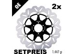 Set Di Dischi Freno Galfer 2X DF042CW Wave® Flottante Anteriore 310X5Mm Per Honda Rvf R 750 Ccm Anno 1994 - 1997