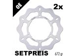 Set Di Dischi Freno Galfer 2X DF454W Wave® Anteriori Rigidi 245X4Mm Per Yamaha Xtz A Super Tenere 750 Ccm Anno 1989 - 1997