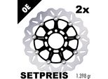 Set Di Dischi Freno Galfer 2X DF323CW Wave® Flottante Anteriore 310X5Mm Per Kawasaki Klv, Suzuki Dl V-Strom Sv S Abs 650 / 1000 Ccm Anno 2002 - 2013