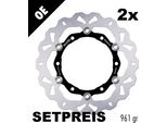 Set Di Dischi Freno Galfer 2X DF525FLW Wave® Flottante Anteriore 267X4Mm Per Yamaha Xp T-Max 500 Ccm