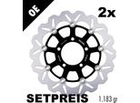 Set Di Dischi Freno Galfer 2X DF180CW Wave® Flottanti Anteriori 280X5Mm Per Kawasaki ZX-6R 600 / 636 Ccm Anno 2003 - 2004