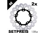 Set Di Dischi Freno Galfer 2X DF334CW Wave® Flottante Anteriore 290X5Mm Per Suzuki Sv S Sf Sfv Gladius 650 Ccm Anno 2007 - 2023