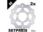 Set Di Dischi Freno Galfer 2X DF878W Wave® Anteriori Rigidi 180X4Mm Per Kymco Mxu Irs Dx I 4WD Wide R S Maxxer Kxr Sport Lc 250 - 500 Ccm