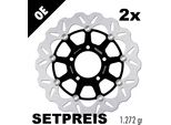 Set Di Dischi Freno Galfer 2X DF877CW Wave® Flottanti Anteriori 310X4.5Mm Per Triumph Daytona Speed Four Tt 600 / 650 Ccm Anno 2000 - 2005