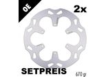 Set Di Dischi Freno Galfer 2X DF721W Wave® Rigido Anteriore 260X4Mm Per Piaggio MP3 Sport Advanced Hpe 500 / 530 Ccm