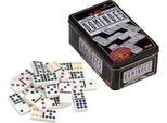 Longfield Games Domino Doppio 12 In Latta Con Punti Colorati