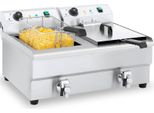 Royal Catering Friggitrice Elettrica Doppia - 2 X 16 L - 6400 W - Rubinetto Di Scarico -