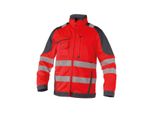 Dassy® Orlando Giacca Da Lavoro Ad Alta Visibilità Neon Red/Cement Grey Taglia L Lunghezza: Standard