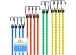 12X Set Di Tenditori Per Bagagli Per Il Fissaggio Con Cinghie Di Tensione Cinghie Elastiche Per Il Trasporto, Il Campeggio, Il Fissaggio Del Carico Espanditori In Gomma Di Varie Lunghezze