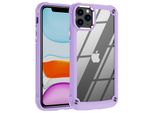 Custodia Iphone 11 Pro Max, Custodia Ibrida Trasparente Pc Tpu Bumper E Antiurto Per Iphone 11 Pro Max Viola