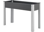 Letto Rialzato Beverwijk 100 X 40 X 75 Cm Letto Per Piante Con Base A Griglia Fioriera Letto Per Ortaggi Resistente Alle Intemperie Struttura In Alluminio Grigio Scuro