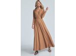 Figl Maxi Abito Donna Lu Beige S