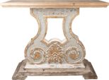 Tavolino Clayre & Eef 121X40X99 Cm Beige Grigio Legno