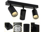 Jopassy Faretto Da Soffitto Faretto Da Incasso A Led Spot Bianco Caldo Orientabile Girevole Nero Opaco Per Soggiorno, Cucina, Sala Da Pranzo Faretto A Tre Teste