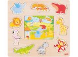 Puzzle In Legno Goki + Puzzle Animali Dello Zoo