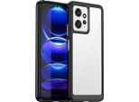 Custodia Per Xiaomi Redmi Note 12 4G Trasparente, Antiurto Tpu Silicone Custodia Protettiva Nero