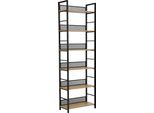 Scansia Con Scaffali Jamil 3 - Rovere / Nero